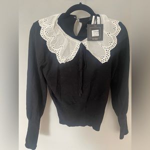 OED LONDON SWEATER TOP WITH COLLAR *** BRAND NEW **** size small